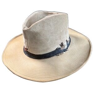 Vintage Resistol Self-conforming Western Tan Hat Sz 7 1/2